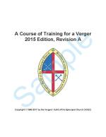 A Course of Training for a Verger